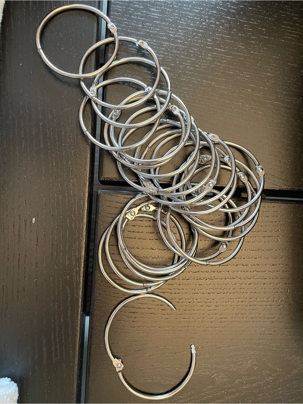 Silver Tone Hoop Curtain Rings - Multi Pack (24 total)